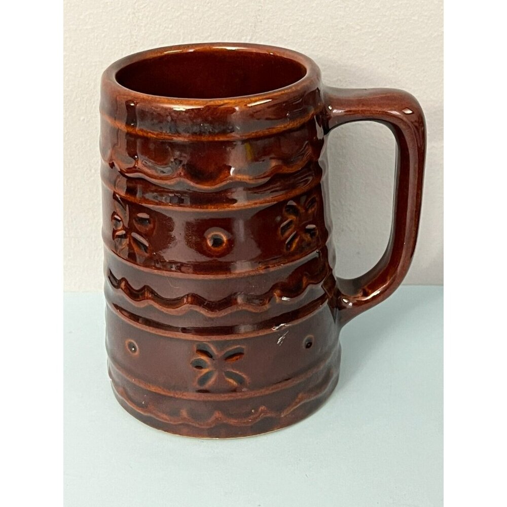 1950s Marcrest Daisy Dot Ceramic Stein Mug Oven Proof No Chips Cracks USA